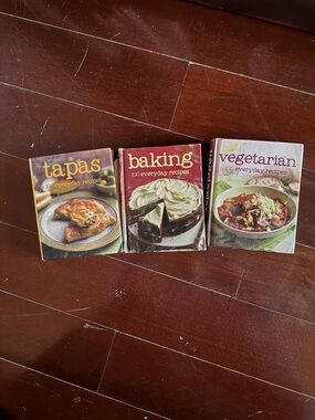 Varieties of hard cover of cookbooks